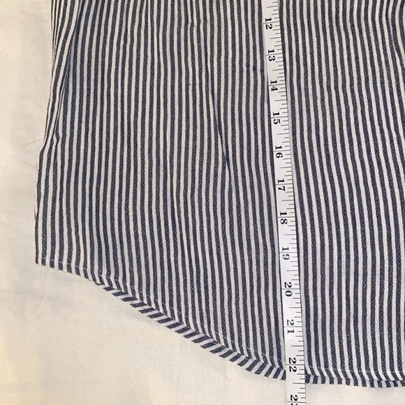 Francesca’s “Blue Rain” Boho Stripe Embroidered 3/4 Sleeve Blouse - Picture 11 of 14